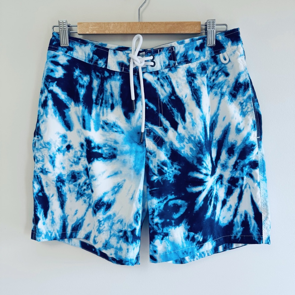 New! A&F Blue Tie-Dye Men's Swim Shorts